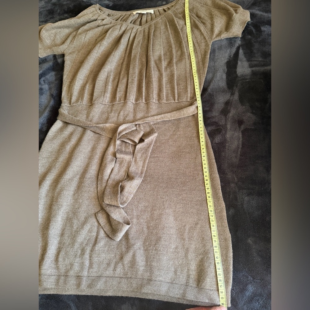 LOFT Olive Mini Dress with Belt - Picture 2 of 6